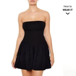 Strapless A-Line Mini Dress